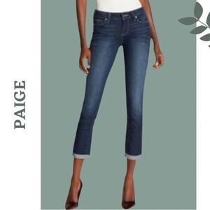 Paige Denim Women's Kylie Crop Jeans Rolled Hem Blue Size 27